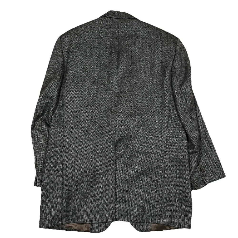 Polo University Club Ralph Lauren Herringbone Wool Tweed Sport Coat Blazer 42”
